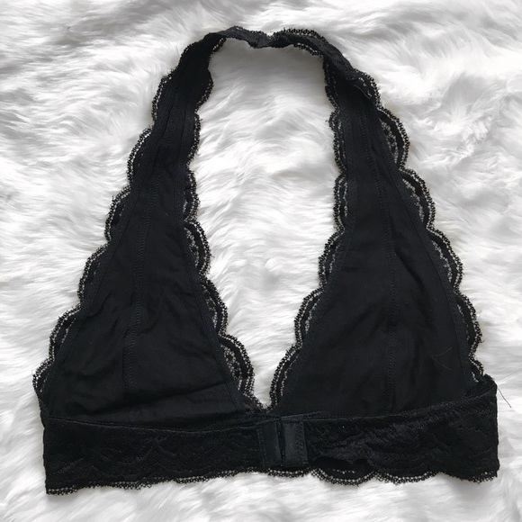 >>LAST<< Sasha Lace Halter Bralette - Black - Picture 3 of 7